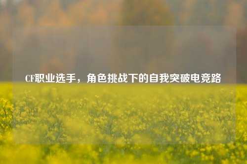 CF职业选手，角色挑战下的自我突破电竞路