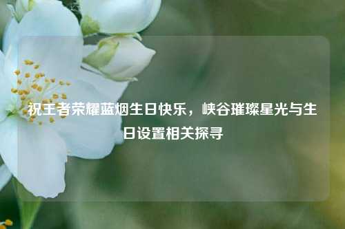 祝王者荣耀蓝烟生日快乐,峡谷璀璨星光与生日设置相关探寻