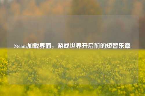 Steam加载界面,游戏世界开启前的短暂乐章