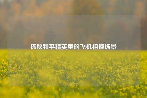 探秘和平精英里的飞机相撞场景