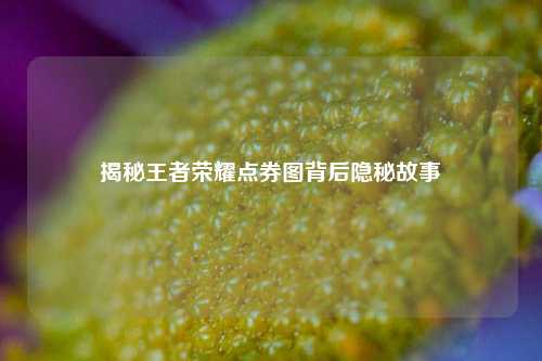 揭秘王者荣耀点券图背后隐秘故事
