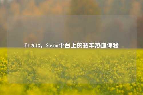 F1 2013,Steam平台上的赛车热血体验