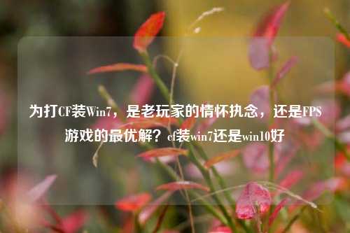 为打CF装Win7,是老玩家的情怀执念,还是FPS游戏的最优解?cf装win7还是win10好