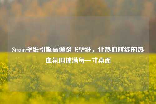 Steam壁纸引擎高通路飞壁纸,让热血航线的热血氛围铺满每一寸桌面