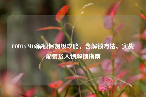 COD16 M16解锁保姆级攻略，含解锁方法、实战配装及人物解锁指南
