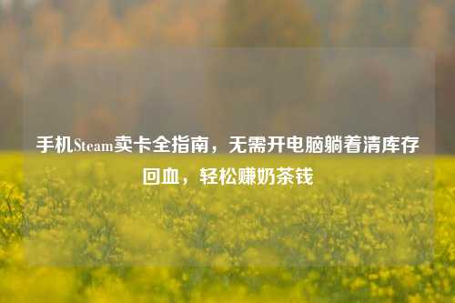 手机Steam卖卡全指南,无需开电脑躺着清库存回血,轻松赚奶茶钱