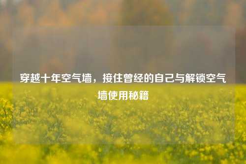 穿越十年空气墙，接住曾经的自己与解锁空气墙使用秘籍