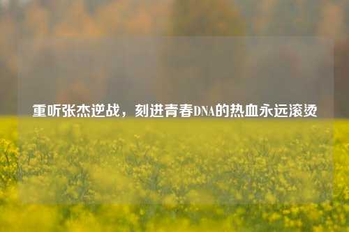 重听张杰逆战，刻进青春DNA的热血永远滚烫