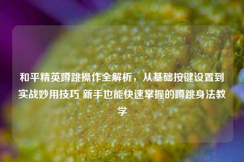 和平精英蹲跳操作全解析,从基础按键设置到实战妙用技巧 新手也能快速掌握的蹲跳身法教学