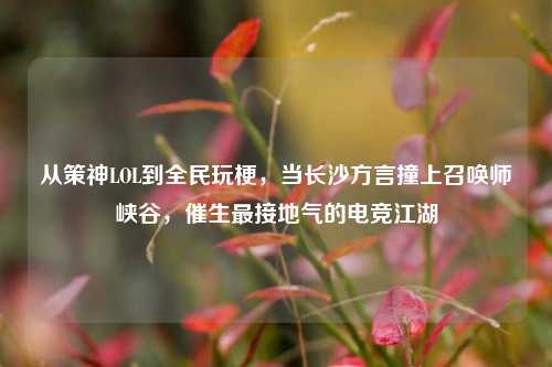 从策神LOL到全民玩梗,当长沙方言撞上召唤师峡谷,催生最接地气的电竞江湖