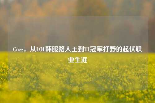 Cuzz，从LOL韩服路人王到T1冠军打野的起伏职业生涯