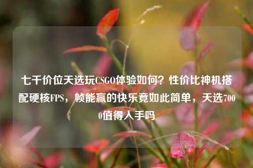 七千价位天选玩CSGO体验如何？性价比神机搭配硬核FPS，帧能赢的快乐竟如此简单，天选7000值得入手吗