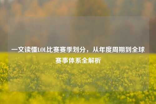 一文读懂LOL比赛赛季划分,从年度周期到全球赛事体系全解析