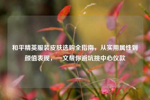 和平精英服装皮肤选购全指南，从实用属性到颜值表现，一文帮你避坑挑中心仪款