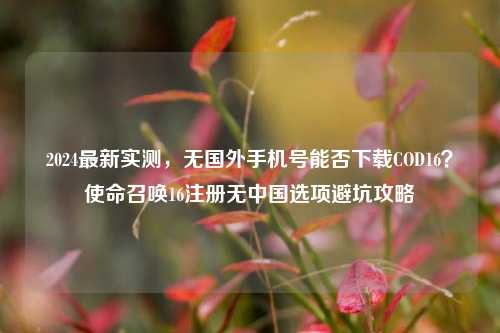 2024最新实测,无国外手机号能否下载COD16?使命召唤16注册无中国选项避坑攻略