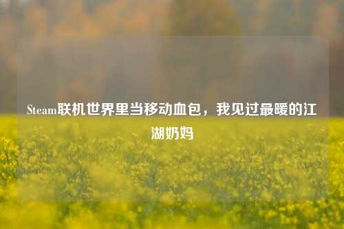 Steam联机世界里当移动血包，我见过最暖的江湖奶妈