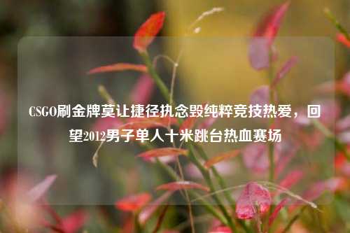 CSGO刷金牌莫让捷径执念毁纯粹竞技热爱，回望2012男子单人十米跳台热血赛场