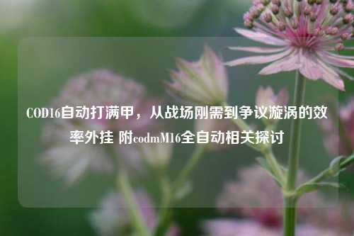 COD16自动打满甲,从战场刚需到争议漩涡的效率外挂 附codmM16全自动相关探讨