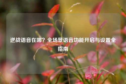 逆战语音在哪?全场景语音功能开启与设置全指南