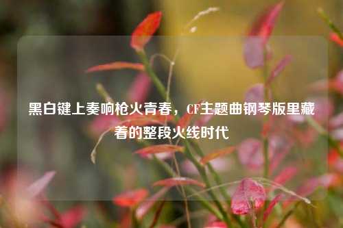 黑白键上奏响枪火青春,CF主题曲钢琴版里藏着的整段火线时代