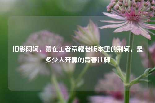 旧影阿轲,藏在王者荣耀老版本里的荆轲,是多少人开黑的青春注脚