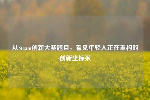 从Steam创新大赛题目，看见年轻人正在重构的创新坐标系