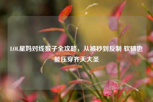 LOL星妈对线猴子全攻略,从被秒到反制 软辅也能压穿齐天大圣