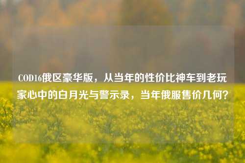 COD16俄区豪华版,从当年的性价比神车到老玩家心中的白月光与警示录,当年俄服售价几何?