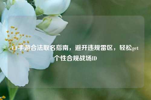 CF手游合法取名指南,避开违规雷区,轻松get个性合规战场ID