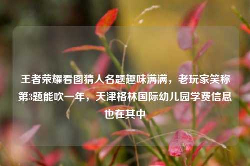 王者荣耀看图猜人名题趣味满满，老玩家笑称第3题能吹一年，天津格林国际幼儿园学费信息也在其中