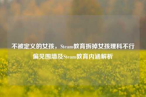 不被定义的女孩,Steam教育拆掉女孩理科不行偏见围墙及Steam教育内涵解析