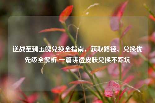 逆战至臻玉魄兑换全指南,获取路径、兑换优先级全解析 一篇讲透皮肤兑换不踩坑