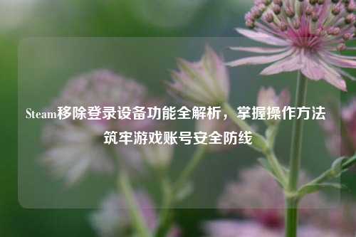 Steam移除登录设备功能全解析,掌握操作方法 筑牢游戏账号安全防线