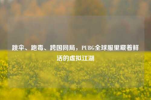 跳伞、跑毒、跨国同局，PUBG全球服里藏着鲜活的虚拟江湖