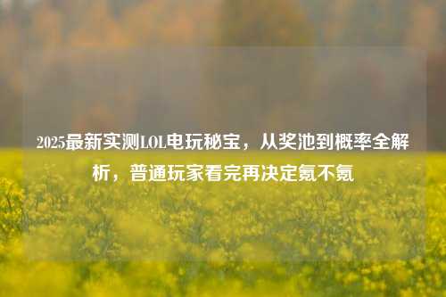 2025最新实测LOL电玩秘宝,从奖池到概率全解析,普通玩家看完再决定氪不氪