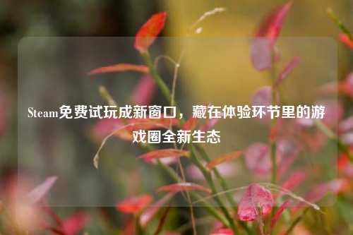 Steam免费试玩成新窗口,藏在体验环节里的游戏圈全新生态