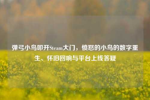 弹弓小鸟叩开Steam大门,愤怒的小鸟的数字重生、怀旧回响与平台上线答疑
