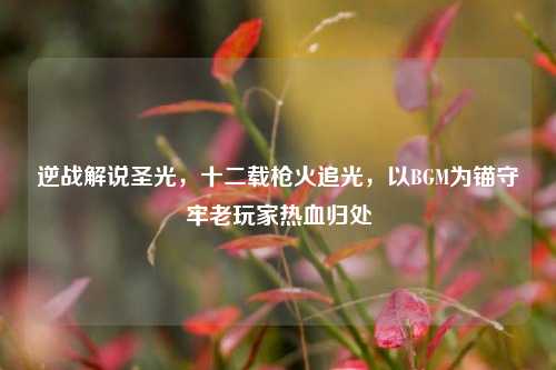 逆战解说圣光，十二载枪火追光，以BGM为锚守牢老玩家热血归处