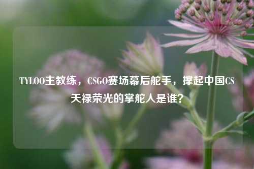 TYLOO主教练,CSGO赛场幕后舵手,撑起中国CS天禄荣光的掌舵人是谁?