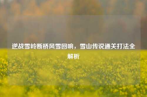 逆战雪岭断桥风雪回响，雪山传说通关打法全解析