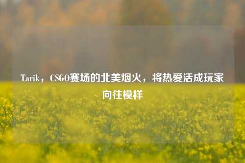 Tarik,CSGO赛场的北美烟火,将热爱活成玩家向往模样