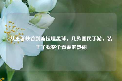 从王者峡谷到波拉哩星球,几款国民手游,装下了我整个青春的热闹