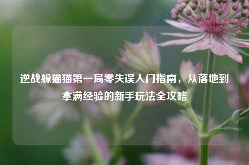 逆战躲猫猫第一局零失误入门指南，从落地到拿满经验的新手玩法全攻略
