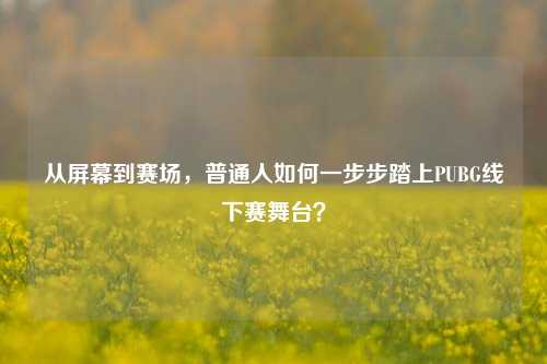 从屏幕到赛场，普通人如何一步步踏上PUBG线下赛舞台？