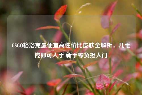 CSGO格洛克最便宜高性价比皮肤全解析,几毛钱即可入手 新手零负担入门
