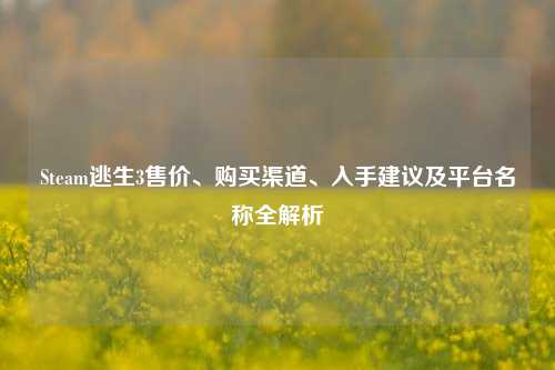 Steam逃生3售价、购买渠道、入手建议及平台名称全解析