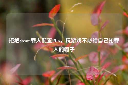 拒绝Steam罪人配置PUA,玩游戏不必给自己扣罪人的帽子