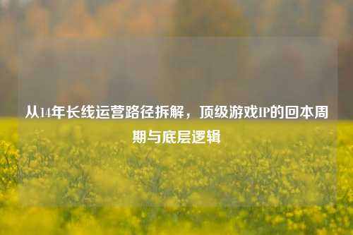 从14年长线运营路径拆解，顶级游戏IP的回本周期与底层逻辑