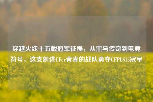 穿越火线十五载冠军征程,从黑马传奇到电竞符号,这支刻进CFer青春的战队勇夺CFPLS15冠军