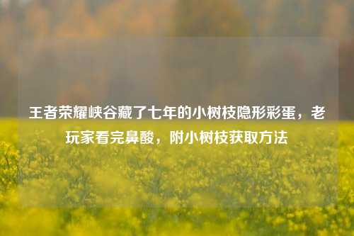 王者荣耀峡谷藏了七年的小树枝隐形彩蛋,老玩家看完鼻酸,附小树枝获取方法